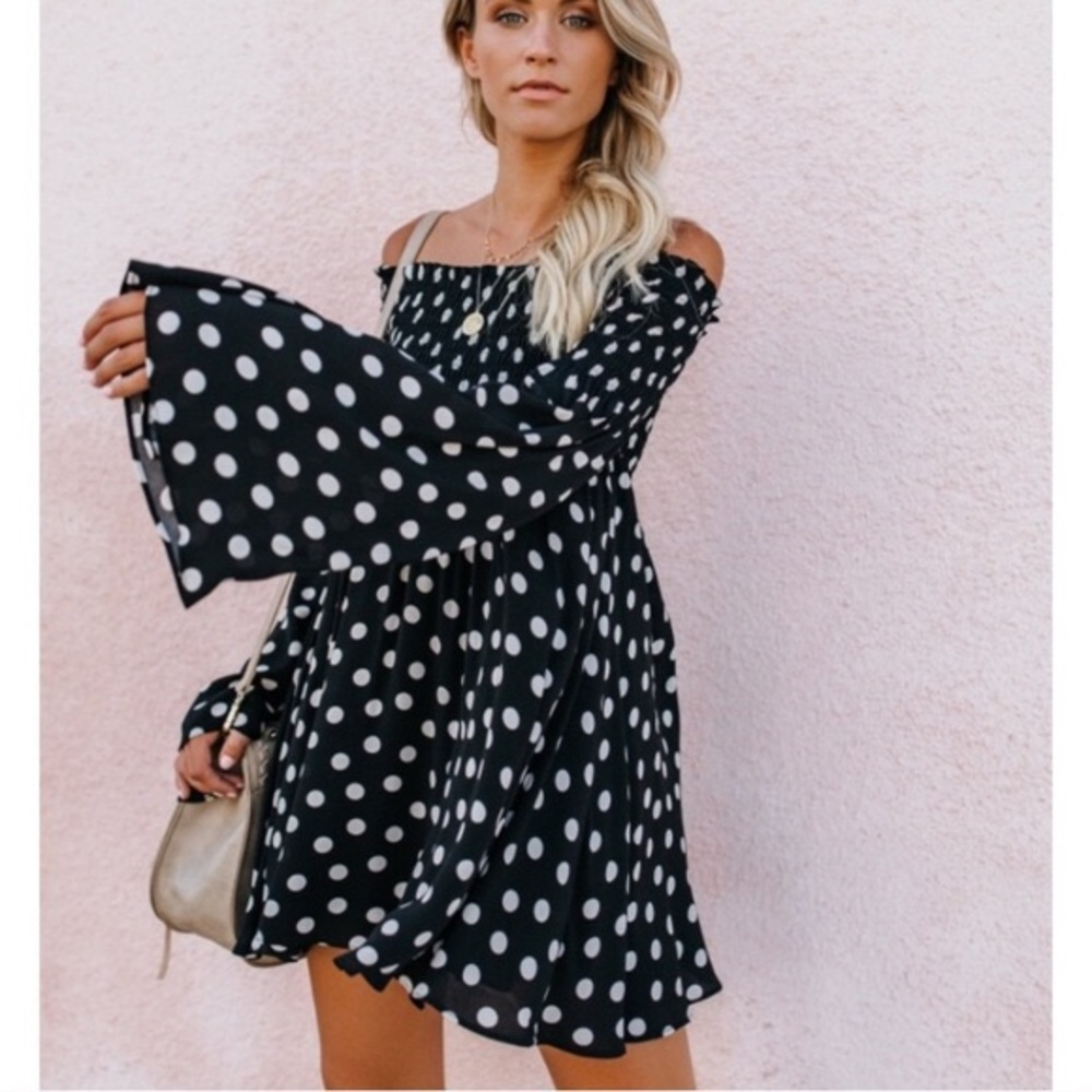 VICI flare sleeve dress.